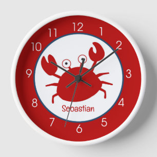 Red Crab Crustaceancore Crabby Niedliches Kinderzi Uhr