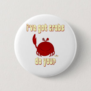 Red Crab lächelnd habe ich Krebse Got. Button