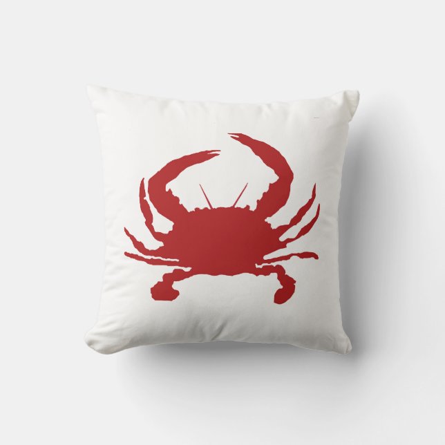 Red Crab Malerei Silhouette Beach Kissen (Vorderseite)