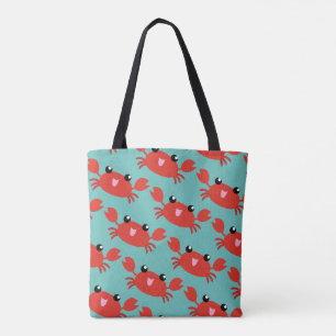 Red Crab Nautical Summer Beach Tasche