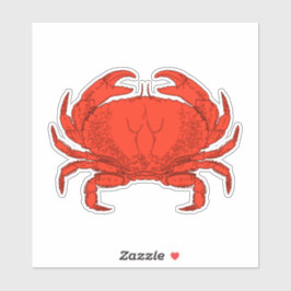 Red Crab Vinyl Decal Aufkleber