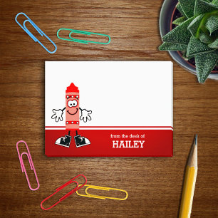 Red Crayon Personalisiert Post-it Klebezettel