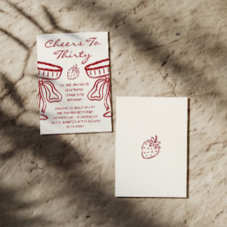 Red & Cream Cheers to Thirty Vintage 30th Birthday Einladung