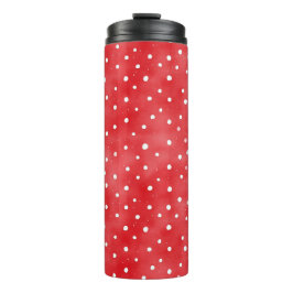 Red Cream Dots Thermosbecher