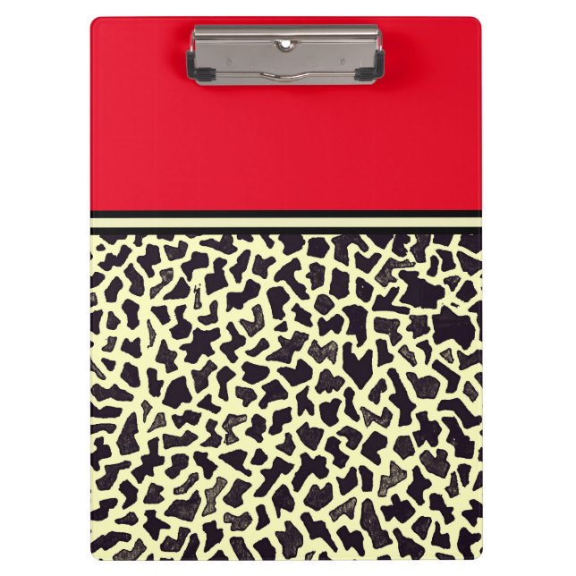Red Cream Leopard Klemmbrett (Vorderseite)