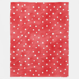 Red Cream Plaid Stripes Birthday Fleecedecke