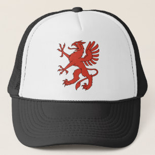 Red Creature Dragon Wings Congue Truckerkappe
