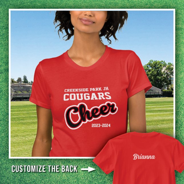 Red Creekside Park Cougars Cheer 2023-2024 T-Shirt (Von Creator hochgeladen)