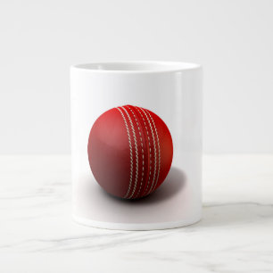 Red Cricket Ball Jumbo-Tasse