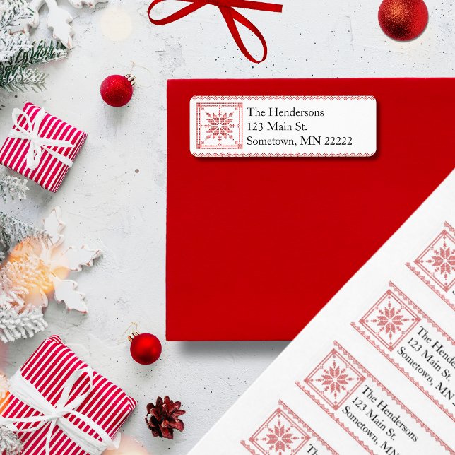 Red Cross-Stitch Snowflake (Von Creator hochgeladen)