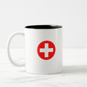 RED CROSS ZWEIFARBIGE TASSE