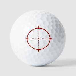 Red Crosshair Target Button  Golfball