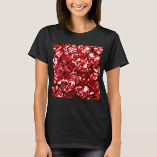 Red Crystal Diamond Hearts T-Shirt
