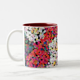 Red Crystal Floral Blooms Zweifarbige Tasse