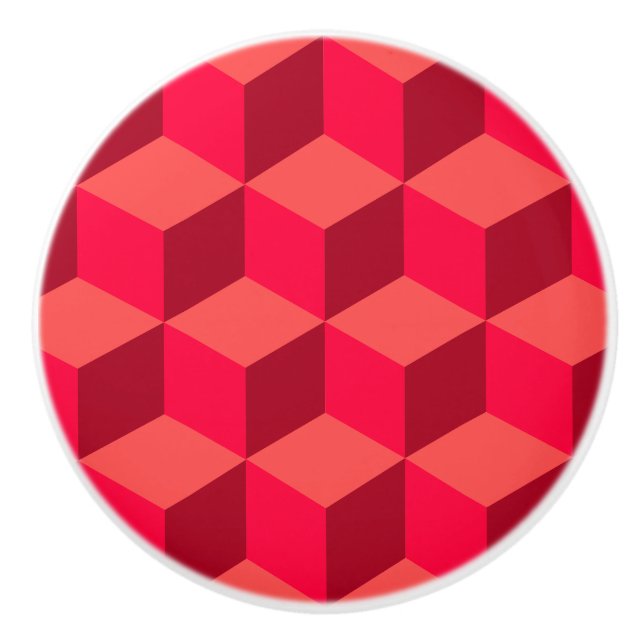 Red Cubes Keramikknauf (Vorderseite)