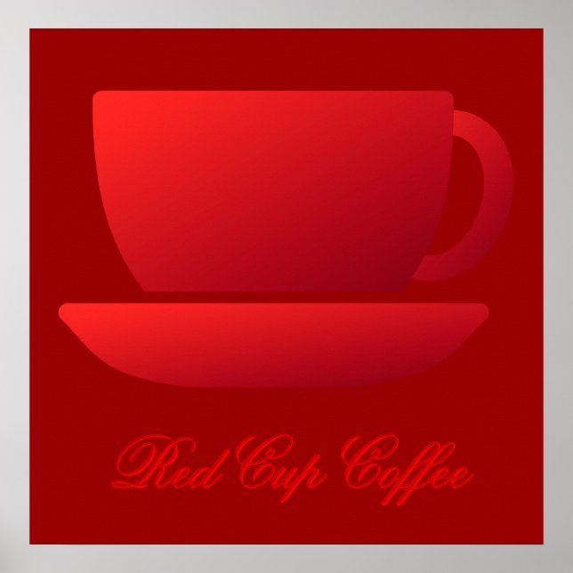 Red Cup und Saucer Poster (Vorne)