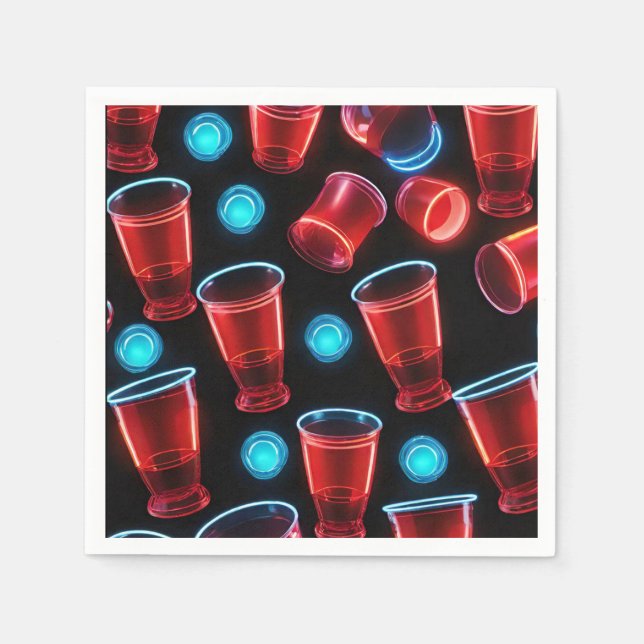 Red Cups Beer Bash Serviette (Vorderseite)