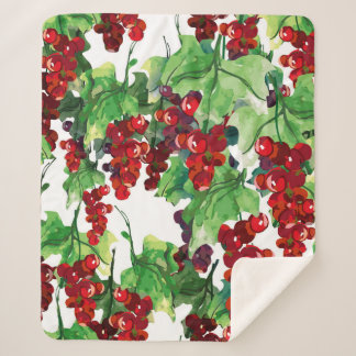 Red Currant Nahtloses Muster Sherpadecke