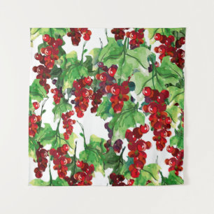 Red Currant Nahtloses Muster Wandteppich