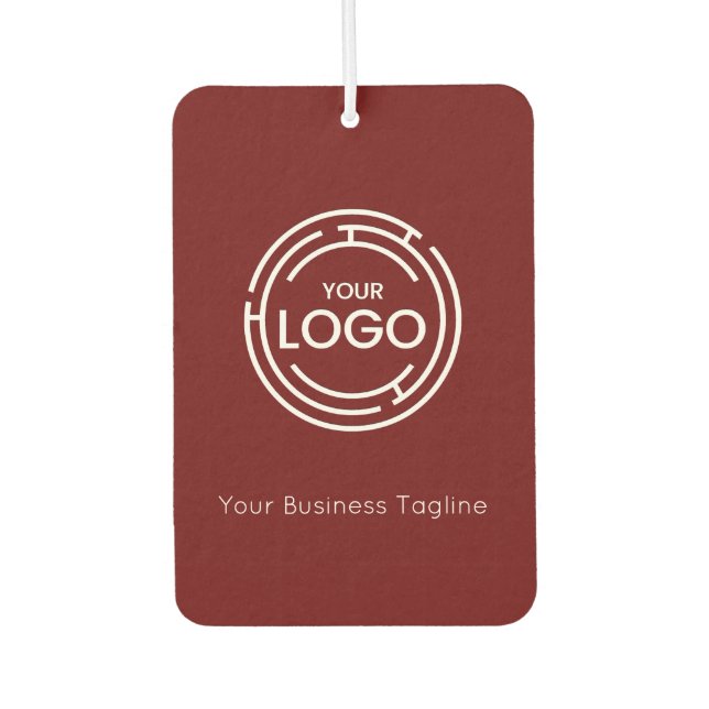 Red Custom Business Logo Autolufterfrischer (Vorderseite)
