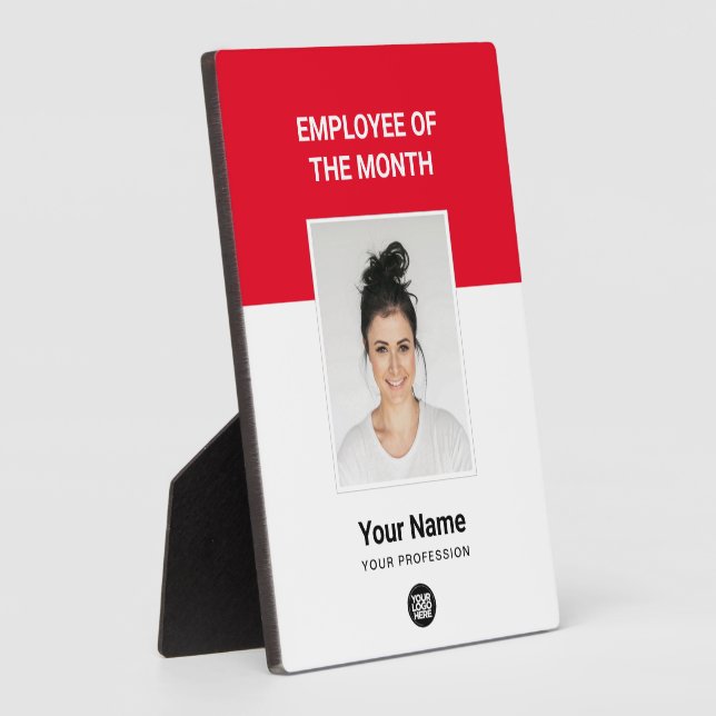 Red Custom Employee of the Month Foto Awards Fotoplatte (Seite)