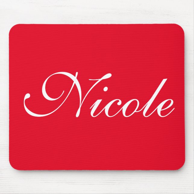 Red Customized Name Mousepad (Vorne)