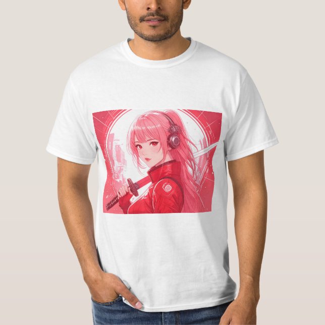 RED cyberpunk T-Shirt (Vorderseite)