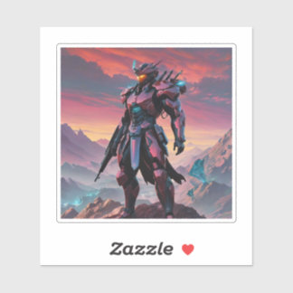 Red Cyborg Ninja of the North2 Aufkleber