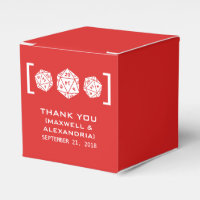 Red D20 Dice Gamer Gefälligkeitsboxen