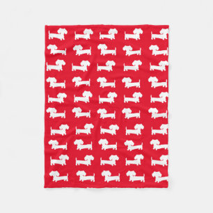 Red Dackel Puppy Dackel Dog Blanket Fleecedecke