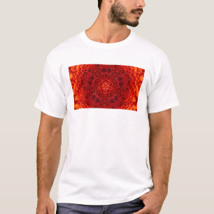 RED DAHLIA BLUME Abstrakt T-Shirt