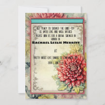 Red Dahlia Ephemera Brautparty