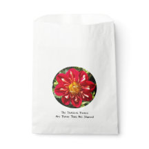 Red Dahlia mit Bee Pair - White Fevor Bag