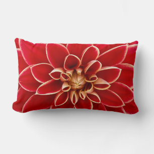 Red Dahlia mit gelben Tipps Lendenkissen