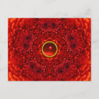 RED DAHLIA UND RUBY GEMSTONE Floral