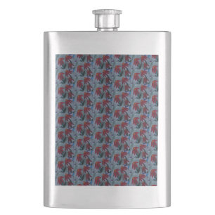 Red Daisies Classic Flachmann