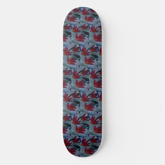 Red Daisies Skateboard (Vorderseite)
