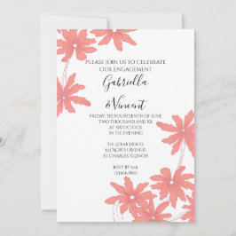 Red Daisies über die Partei des weißen Engagements Einladung