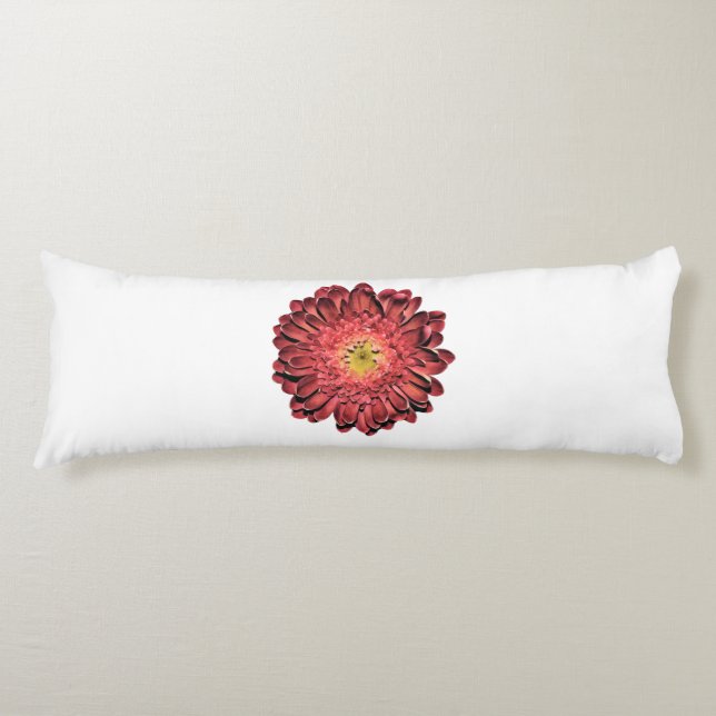 Red Daisy Blume Seitenschläferkissen (Vorderseite)