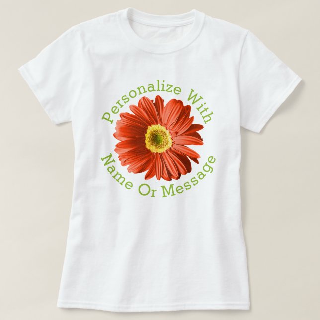 Red Daisy Blume T-Shirt (Design vorne)