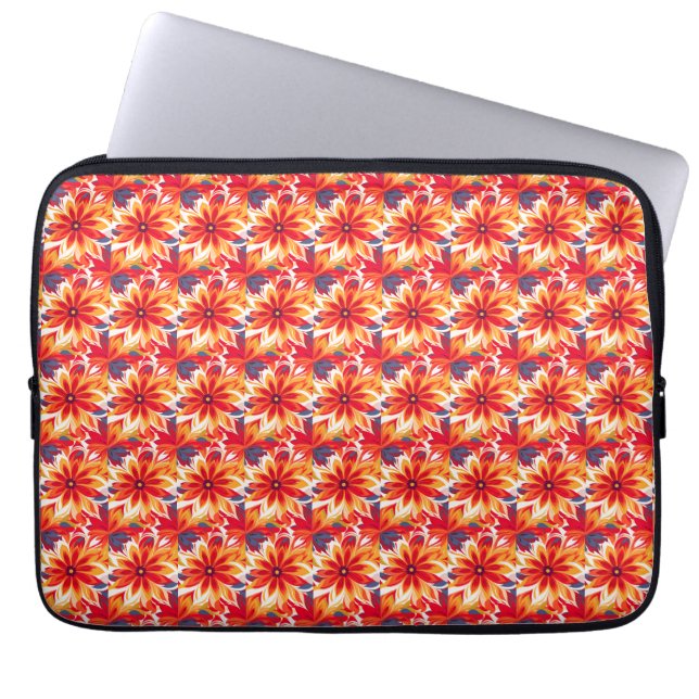 Red Daisy BOHO Modern Tile Laptopschutzhülle (Vorderseite)