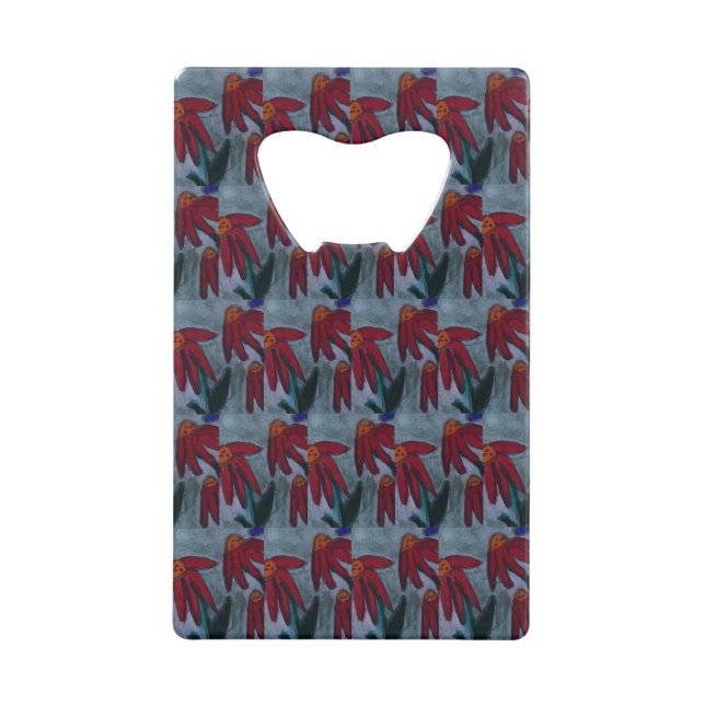 Red Daisy Bottle Opener Geldbeutel Flaschenöffner (Vorderseite)