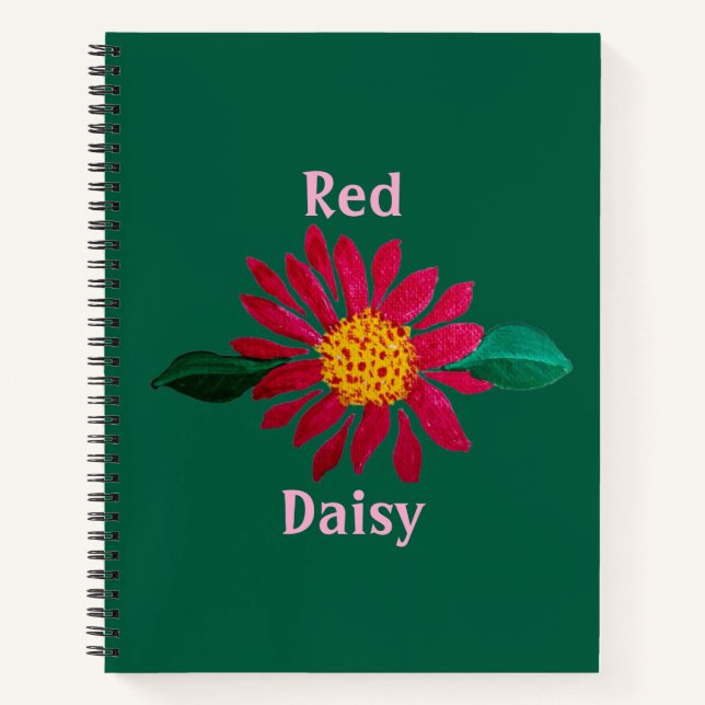 Red Daisy Notizbuch (Vorderseite)