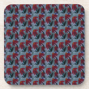 Red Daisy Plastic Untersetzer