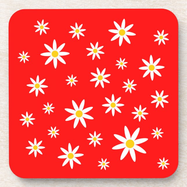 Red Daisy Untersetzer (Vorderseite)