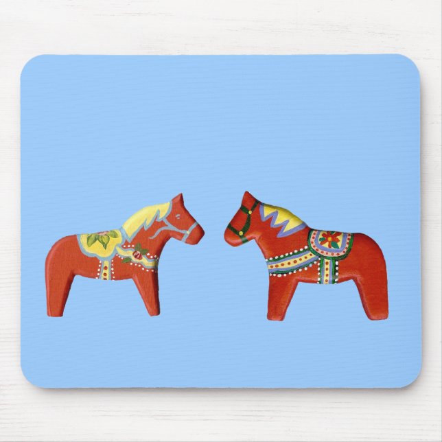 Red Dala Horse Mousepad (Vorne)