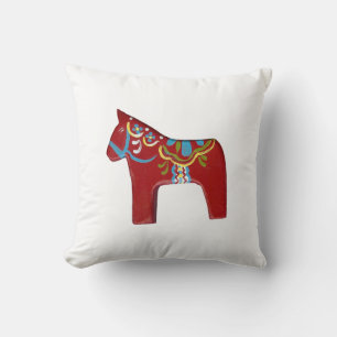 Red Dala Horse Pillow Kissen