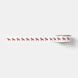 Red Dala Horse Ribbon Satinband