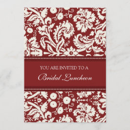 Red Damask Bridal Luncheon Einladungskarten