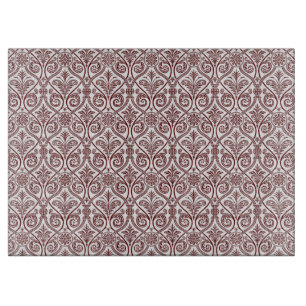 Red Damask Cutting Board Schneidebrett